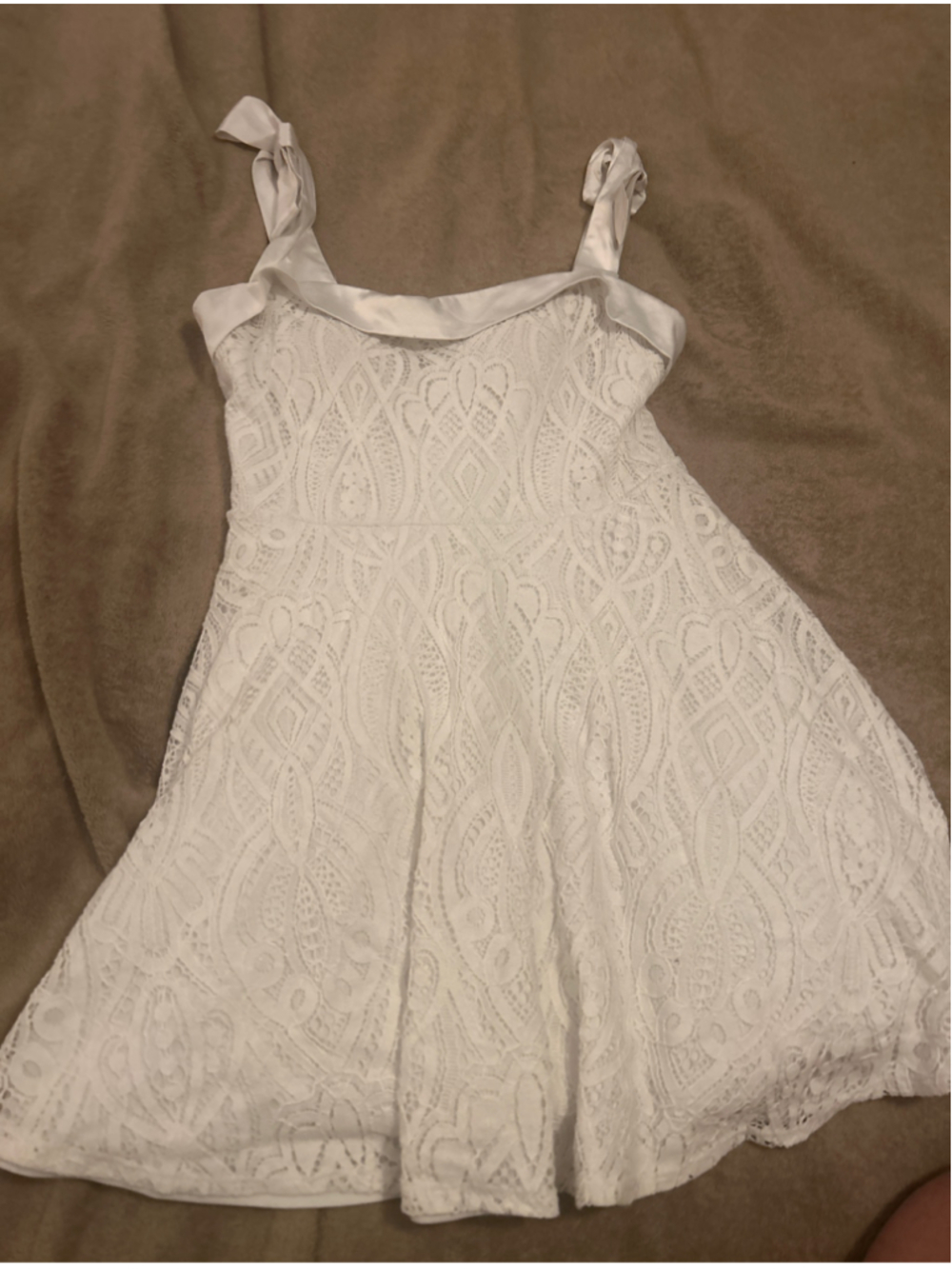 Women's City Studio White Lace Mini Dress Size 11